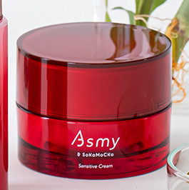 Asmy（アズミー）のセンシティブクリームのボトルパッケージ